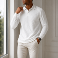Marcus - Men's Textured Long-Sleeve Polo