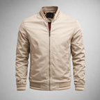 Marcus - Men's Varsity Bomber Jacket with Ribbed Collar & Cuffs