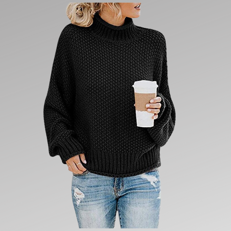 Margery - Women's Textured Turtleneck Pullover