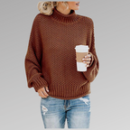 Margery - Women's Textured Turtleneck Pullover