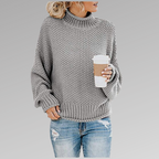 Margery - Women's Textured Turtleneck Pullover