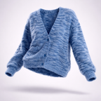 Margot - Women's Brushed Button-Front Cardigan with Drop Shoulders