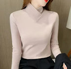 Marisol - Women's Turtleneck Long-Sleeve Pullover