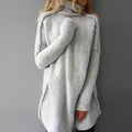 Marley - Women's Oversized Chunky Knit Turtleneck Sweater