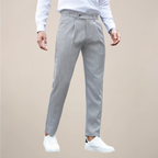 Mason - Men's Front-Pleat Tapered Tailored Trousers