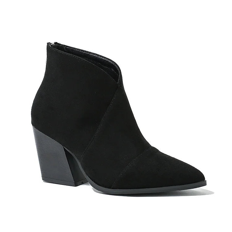 Matilda - Women's Pointed-Toe Suede Ankle Boots