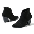 Matilda - Women's Pointed-Toe Suede Ankle Boots