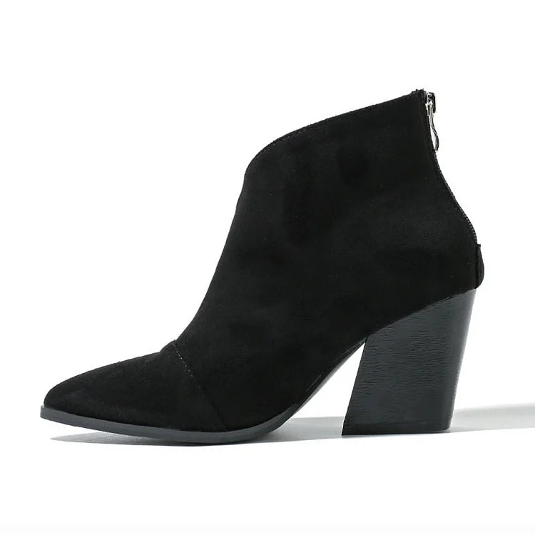 Matilda - Women's Pointed-Toe Suede Ankle Boots