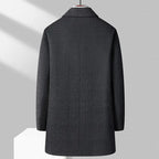 Max - Men's Plaid Overcoat with Button-Front Closure
