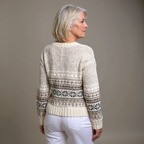 Melanie - Women's Fair Isle Button-Front Cardigan