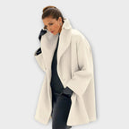 Meredith - Women's Oversized Wool Blend Coat with Hood