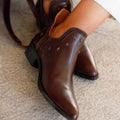 Natalia - Women's Star-Studded Western Ankle Boots