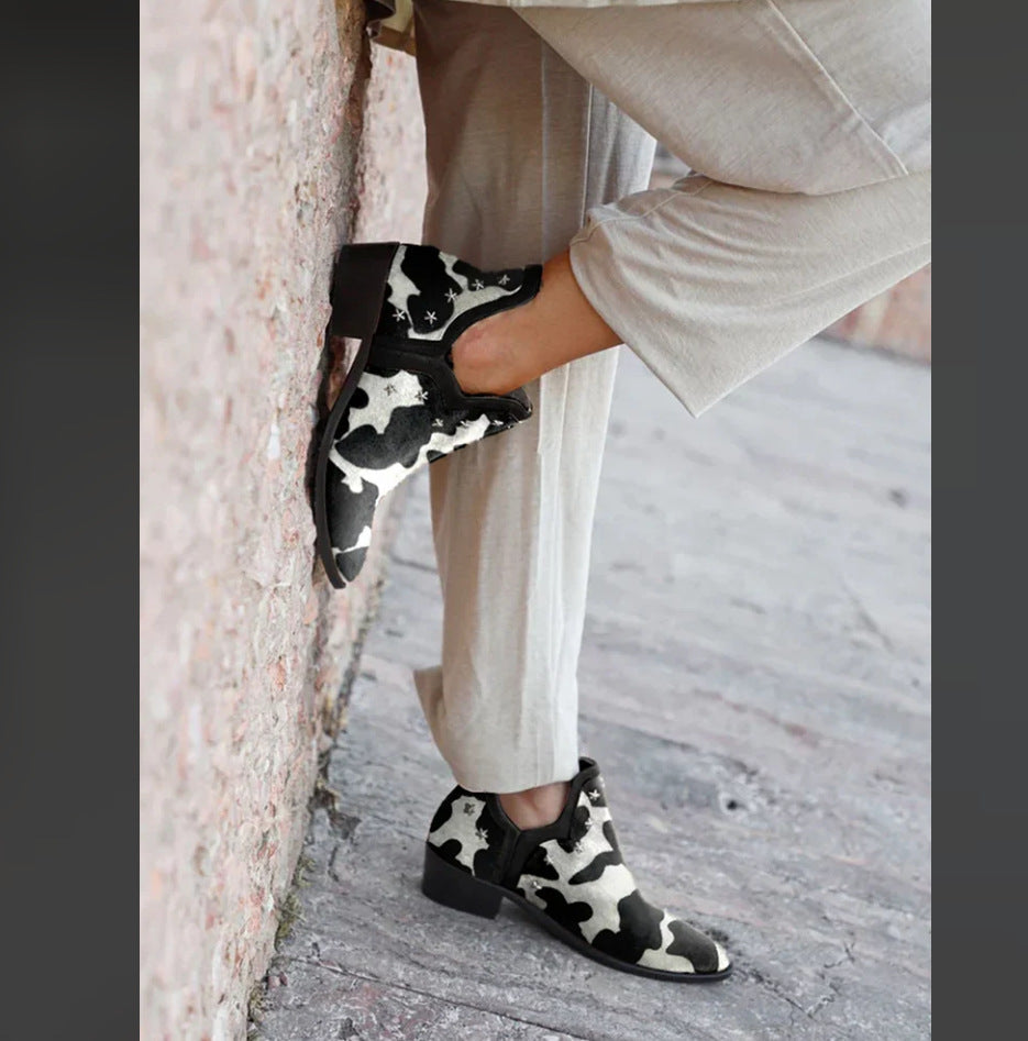 Natalia - Women's Star-Studded Western Ankle Boots