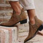 Natalia - Women's Star-Studded Western Ankle Boots