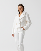 Natasha - Women's Double-Breasted Wool Blazer with Notch Lapel