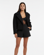 Natasha - Women's Double-Breasted Wool Blazer with Notch Lapel