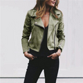 Natasha - Women's Notch Lapel Moto Jacket with Asymmetrical Zip