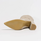 Natasha - Women's Ruched Block-Heel Boots