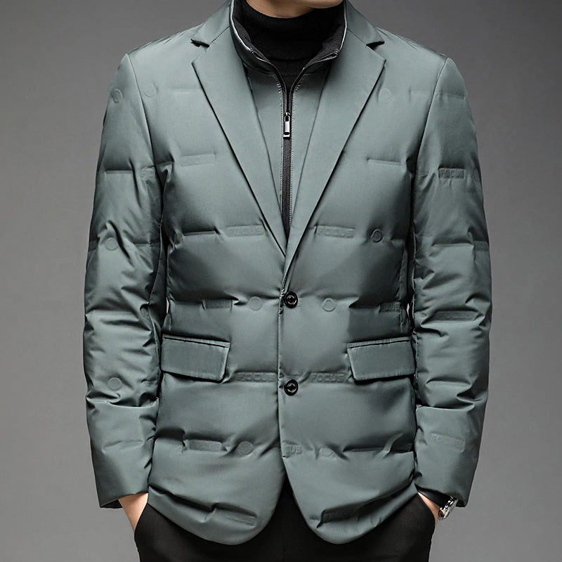 Nathan - Men's Quilted Down Blazer Jacket