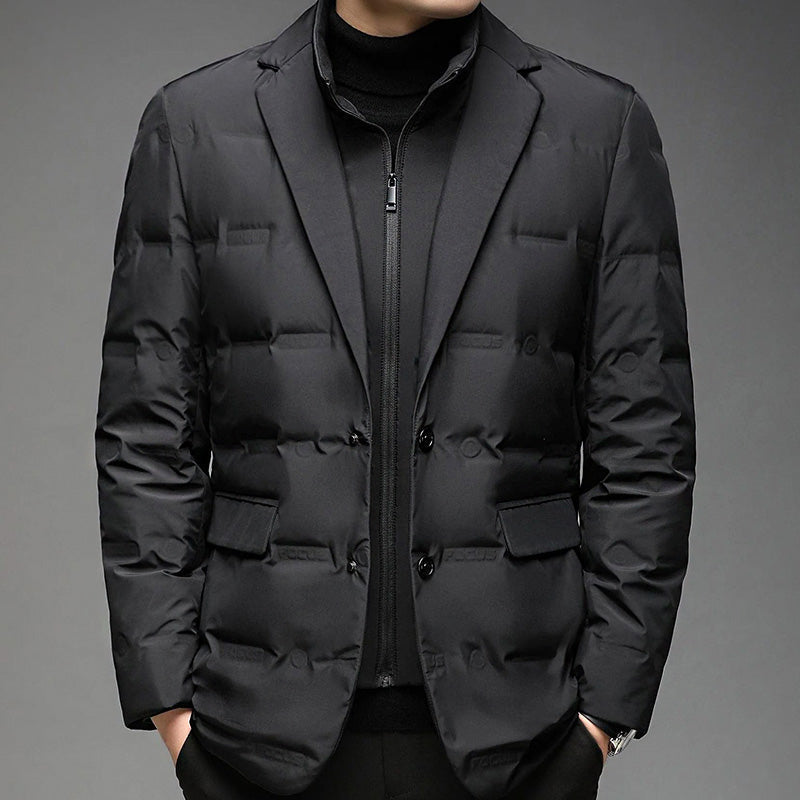 Nathan - Men's Quilted Down Blazer Jacket