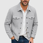 Nicholas - Men's Button-Front Shirt Jacket with Chest Pockets