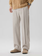 Nico - Men's Straight-Leg Pleated Trousers