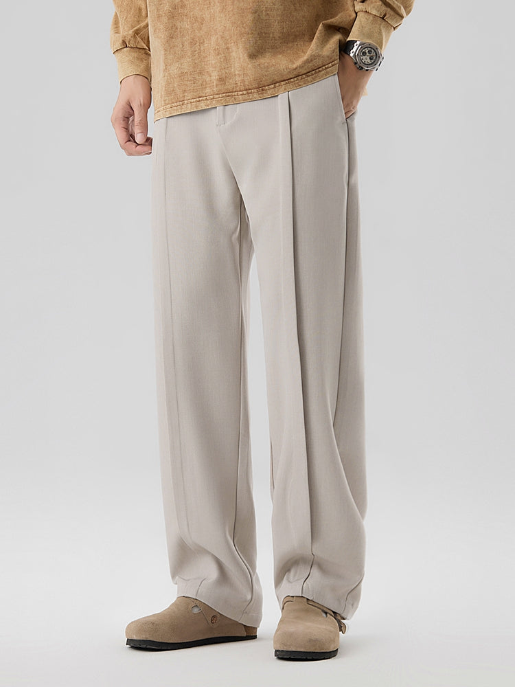 Nico - Men's Straight-Leg Pleated Trousers