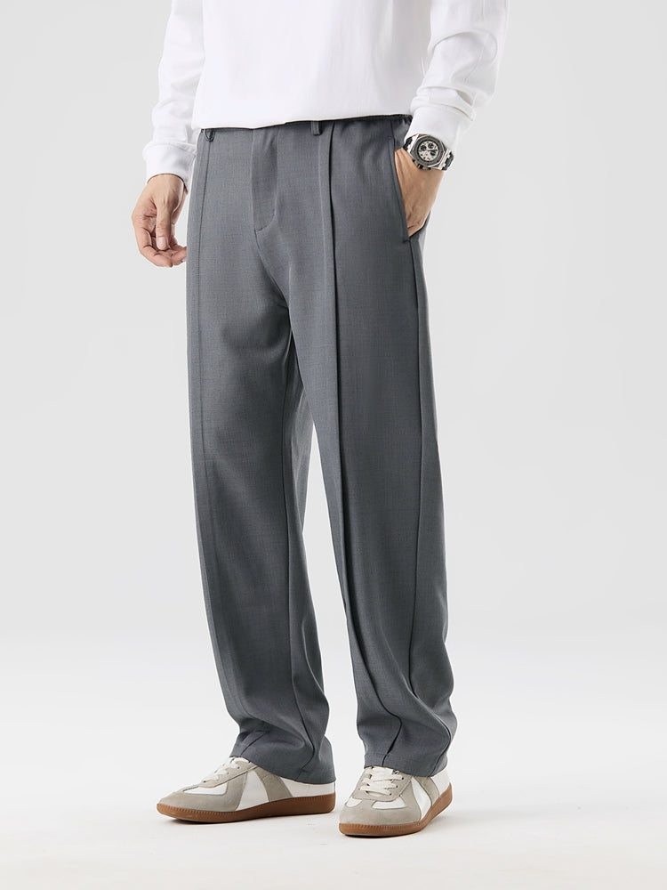 Nico - Men's Straight-Leg Pleated Trousers