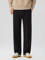Nico - Men's Straight-Leg Pleated Trousers