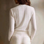 Olivia - Women's Lace Knit Long Sleeve Top 2