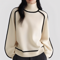 Ophelia - Women's Contrast-Trim Turtleneck Sweater