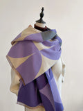 Ophelia - Women's Geometric Cashmere Oversized Wrap Scarf