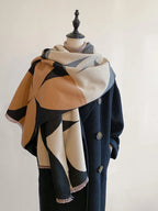 Ophelia - Women's Geometric Cashmere Oversized Wrap Scarf