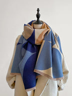 Ophelia - Women's Geometric Cashmere Oversized Wrap Scarf