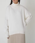 Ophelia - Women's Oversized Turtleneck Pullover with Ribbed Cuffs