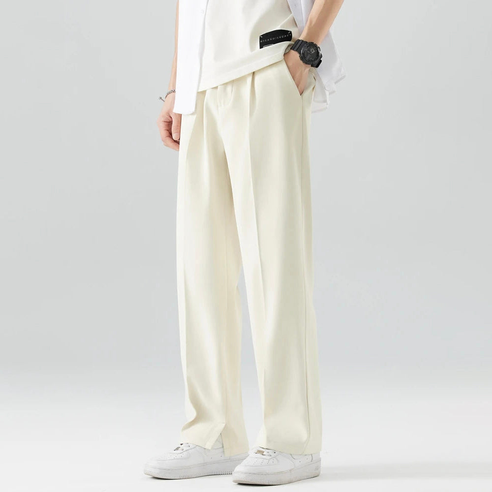Orson - Men's Wide-Leg Relaxed Pants with Zip Fly