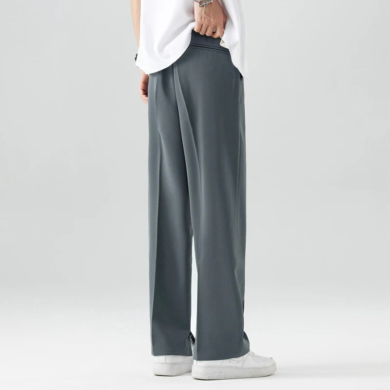 Orson - Men's Wide-Leg Relaxed Pants with Zip Fly