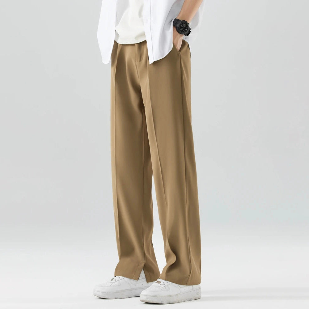 Orson - Men's Wide-Leg Relaxed Pants with Zip Fly