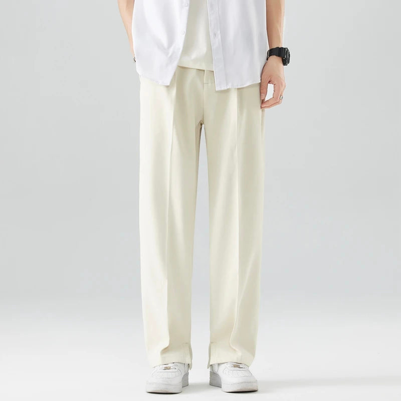 Orson - Men's Wide-Leg Relaxed Pants with Zip Fly