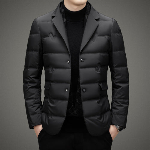Orville - Men's Quilted Down Blazer with Lapel Collar