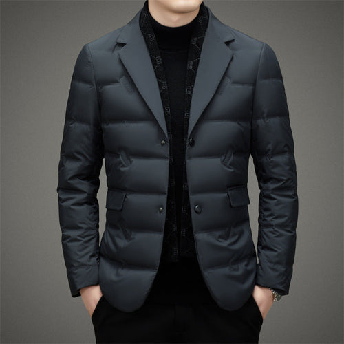Orville - Men's Quilted Down Blazer with Lapel Collar