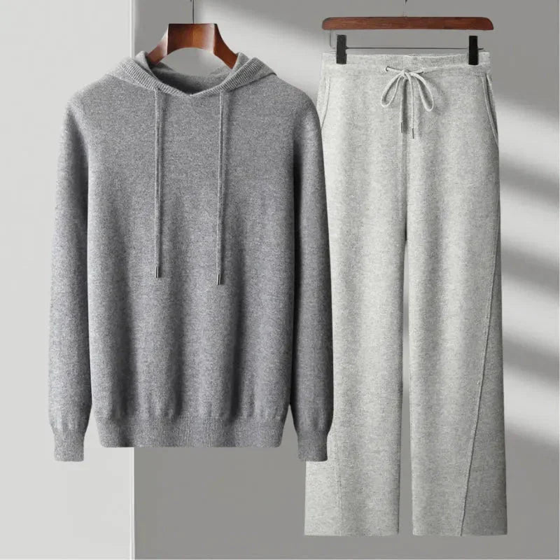 Owen - Men's Merino Wool Drawstring Hoodie and Jogger Set