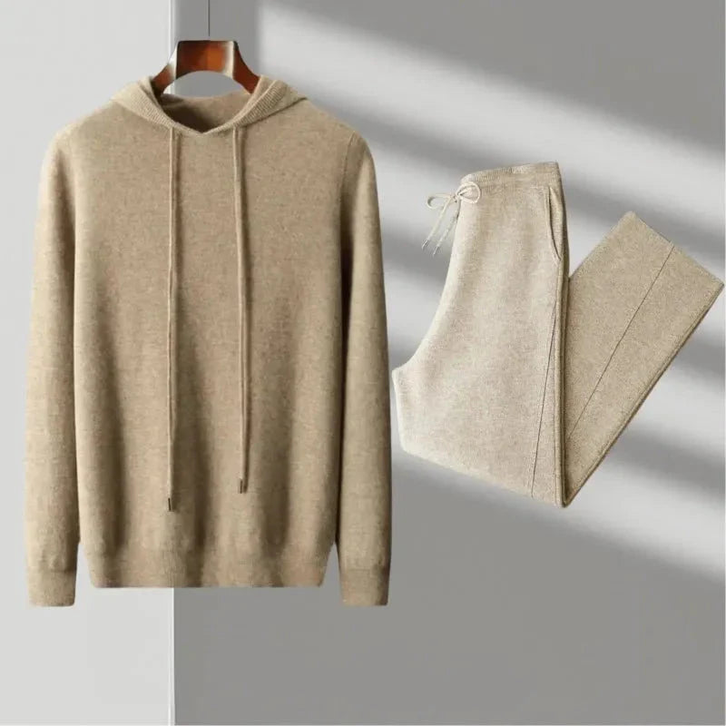 Owen - Men's Merino Wool Drawstring Hoodie and Jogger Set