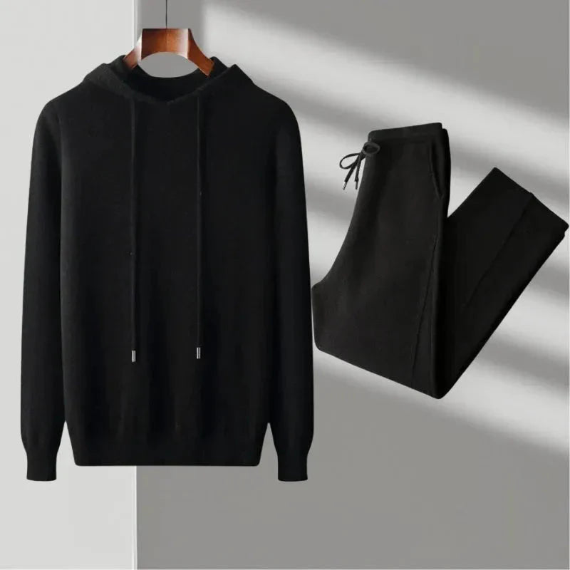 Owen - Men's Merino Wool Drawstring Hoodie and Jogger Set