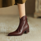 Parker - Women's Pointed-Toe Block Heel Ankle Boots