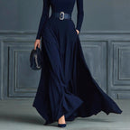 Pauline - Women's Turtleneck Long Sleeve Slim Fit Maxi Dress 3