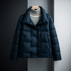 Phoebe - Women's Puffer Jacket with Notch Lapel