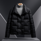 Phoebe - Women's Puffer Jacket with Notch Lapel