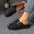 Piper - Women's Buckle-Strap Platform Clogs