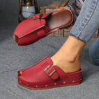Piper - Women's Buckle-Strap Platform Clogs